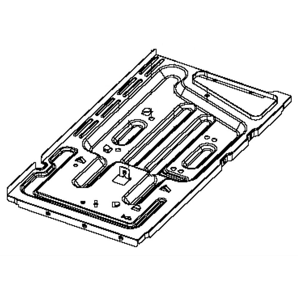 GE Part #wb63X20708, Base Plate | 17.40 x 8.80 x 4.50