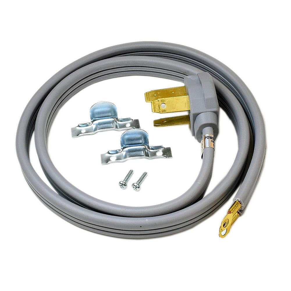 Part #wx09X10006, Range 3-Prong Power Cord, 4-Ft, 40-Amp | 8.00 x 8.00 x 1.50