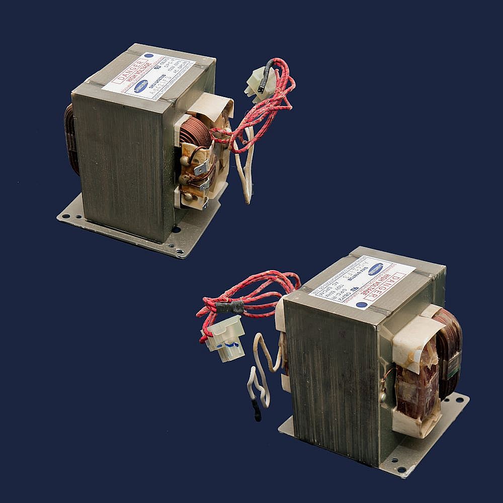 Part #de26-00082D, Microwave High-Voltage Transformer / 5.35 x 5.28 x 5.20