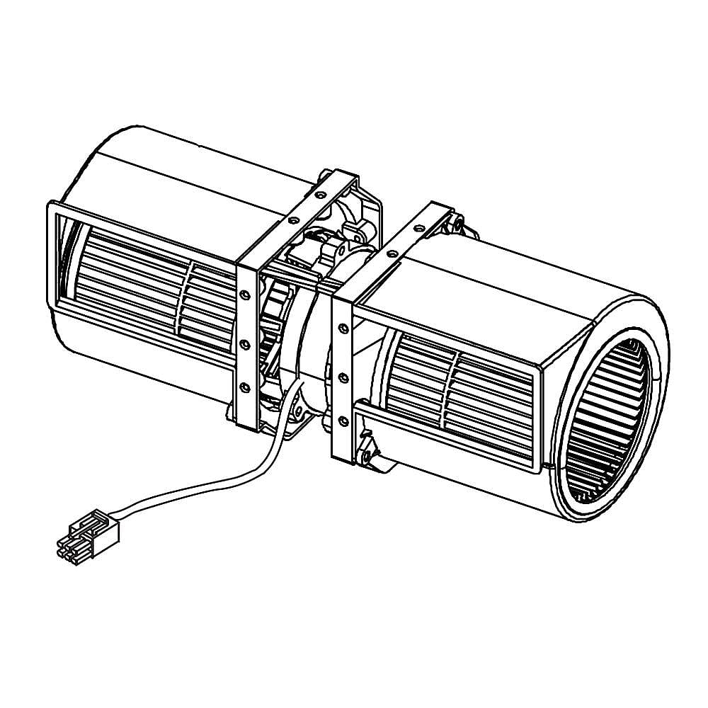 Part #de31-00028W, Microwave Vent Fan Motor Assembly (Replaces De31-00028C) / 19.30 x 8.10 x 7.20