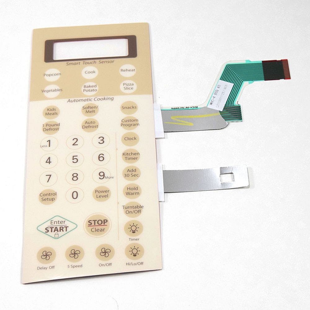 Part #de34-00350C, Microwave Keypad / 9.00 x 3.50 x 0.20