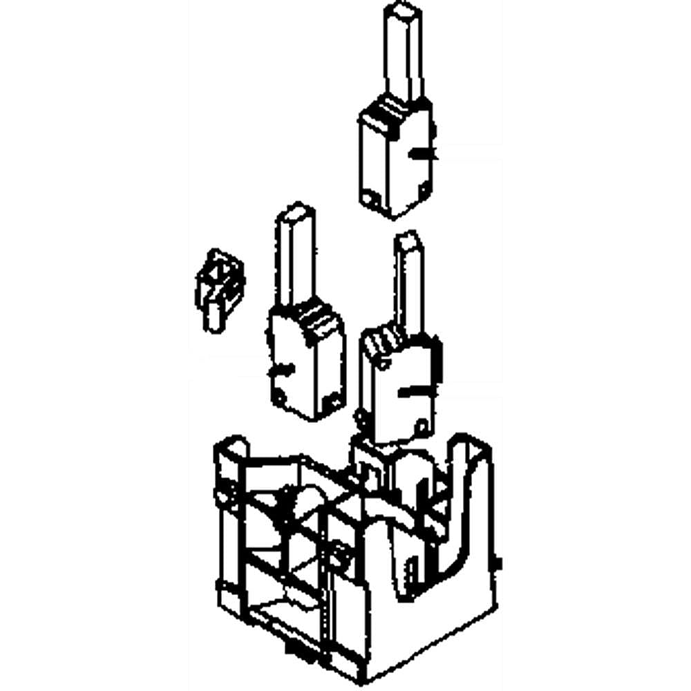 Part #de94-02065A, Microwave Door Latch Housing And Interlock Switch Assembly / 1.97 x 2.36 x 1.85