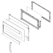 Samsung Microwave Door Assembly for Samsung SMH1926S/XAA-00 - Part DE94-02521K