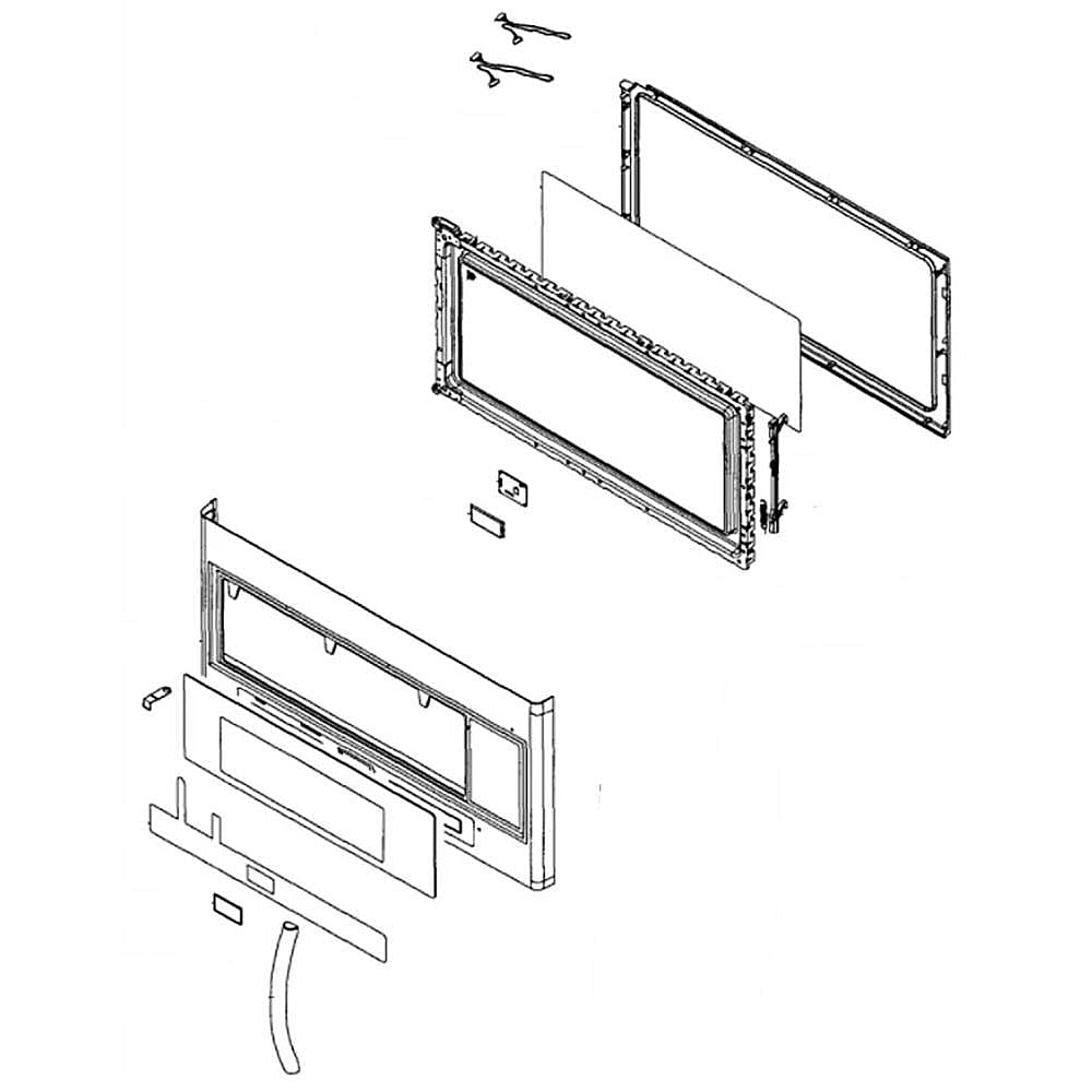 Samsung Part #de94-03237D, Microwave Door Assembly