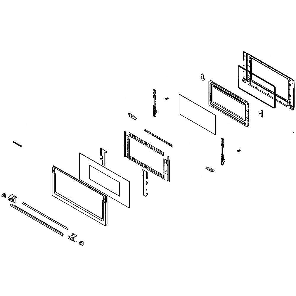 Part #de94-03942C, Wall Oven Microwave Door Assembly (Replaces De94-03942A)