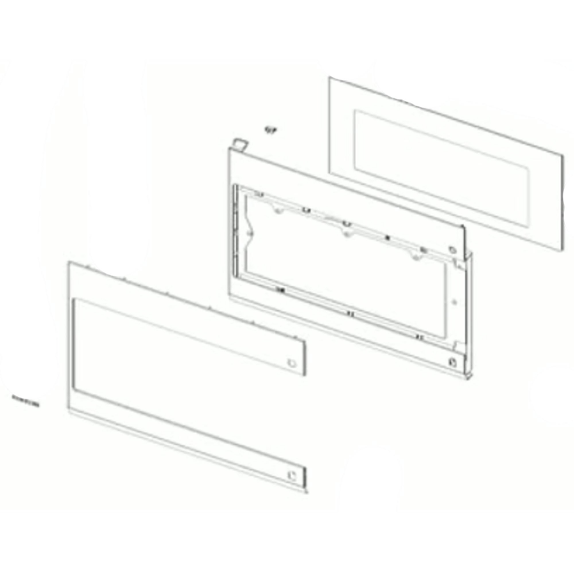Part #de94-04310A, Samsung Microwave Door Outer Panel Assembly