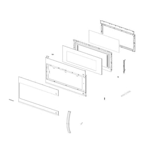 Microwave Door Assembly DE94-04311A