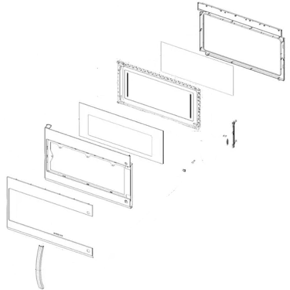 Samsung Part #de94-04312A, Microwave Door Assembly