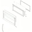 Samsung Microwave Door Assembly DE94-05148A