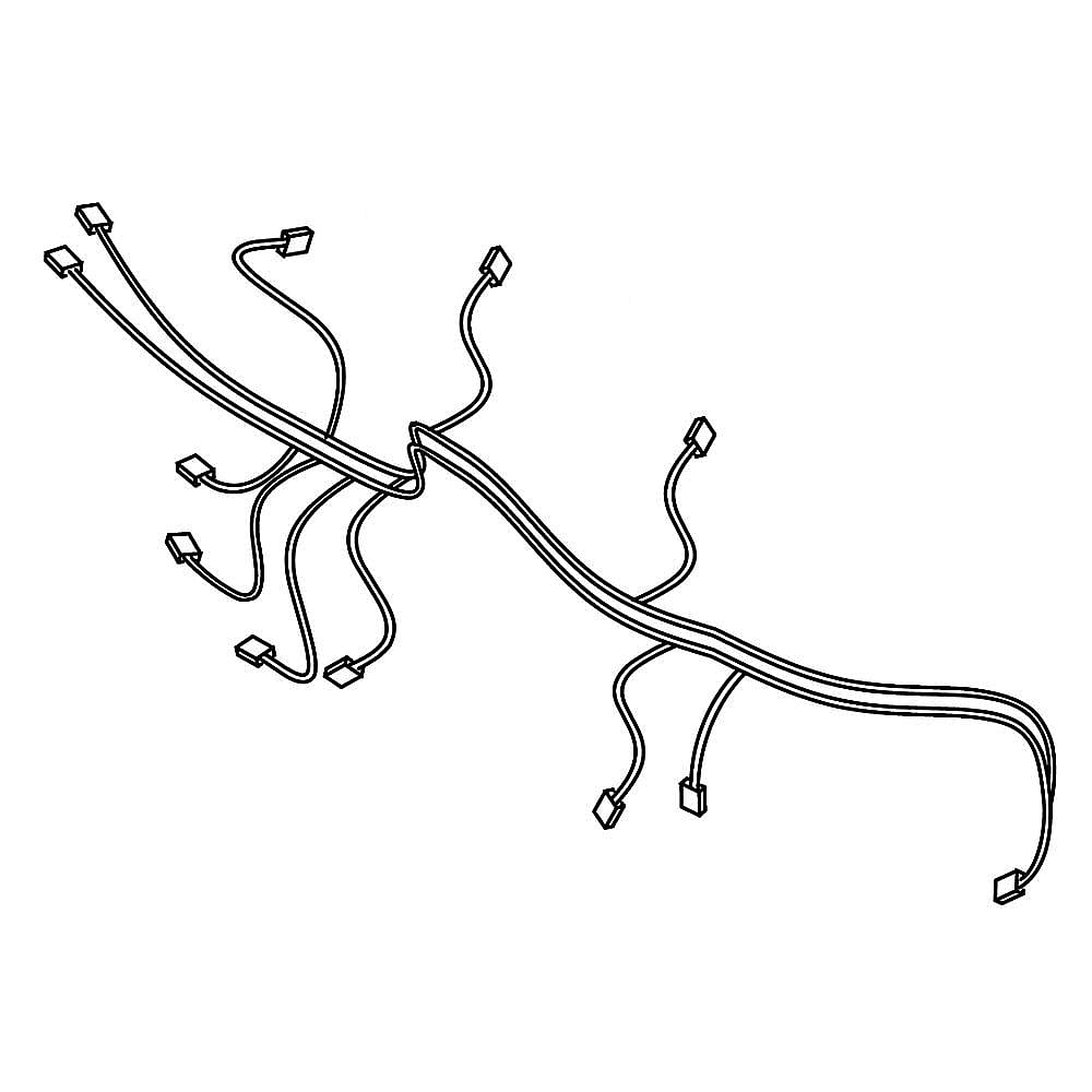 Part #de96-01084A, Microwave Light Wire Harness / 3.66 x 2.76 x 1.18