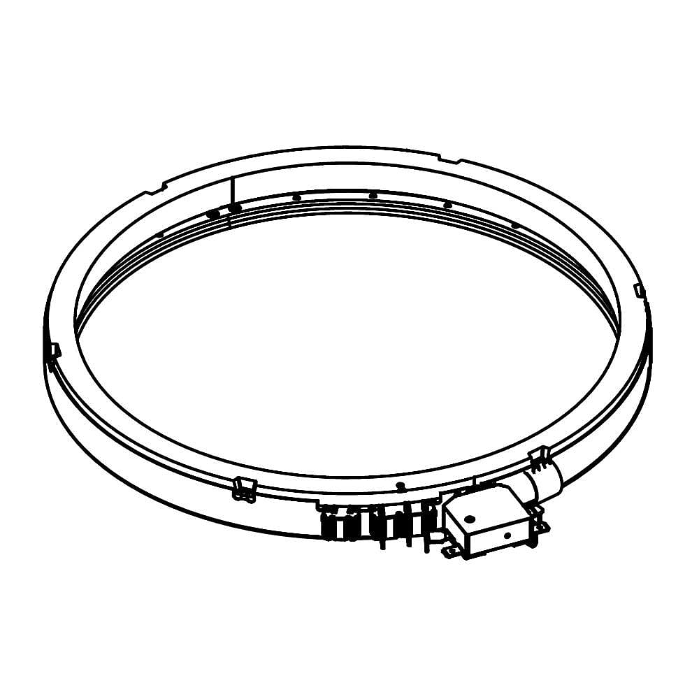 Part #dg47-00061A, Range Radiant Surface Element, Left Front / 14.41 x 14.41 x 8.82