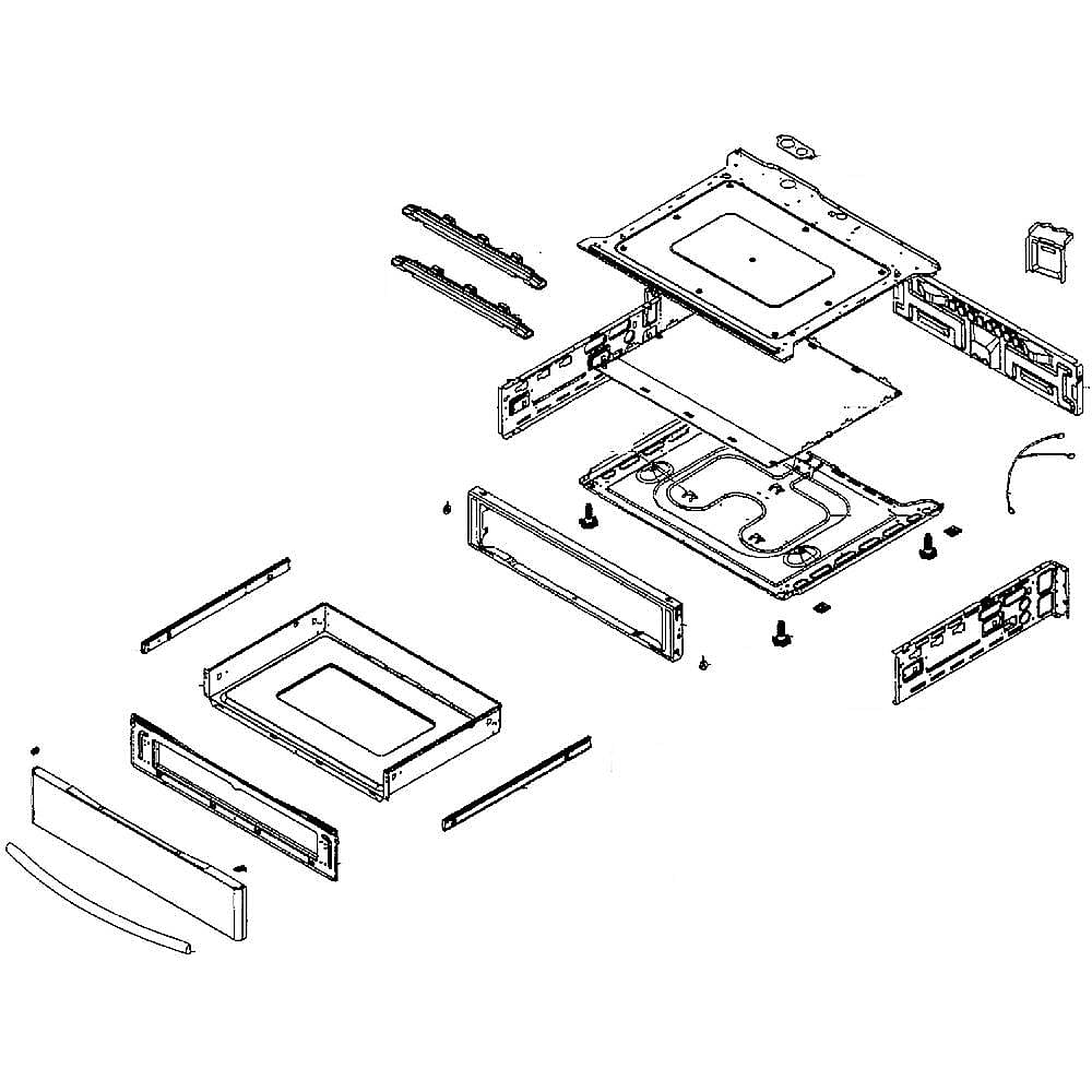 Part #dg90-00154E, Samsung Range Storage Drawer Assembly