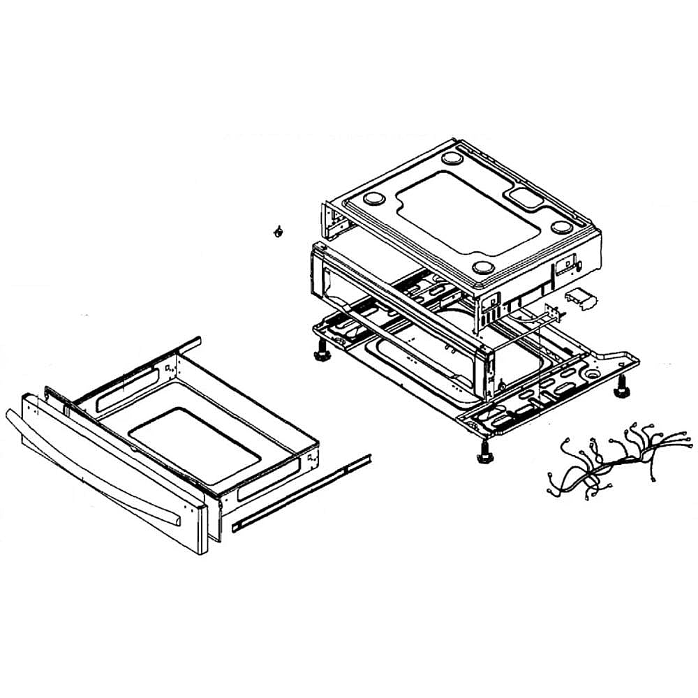 Part #dg90-00174F, Samsung Range Storage Drawer Assembly