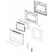Door Assembly for Samsung NE59J3421SS/AA-02 - Part DG94-00706B