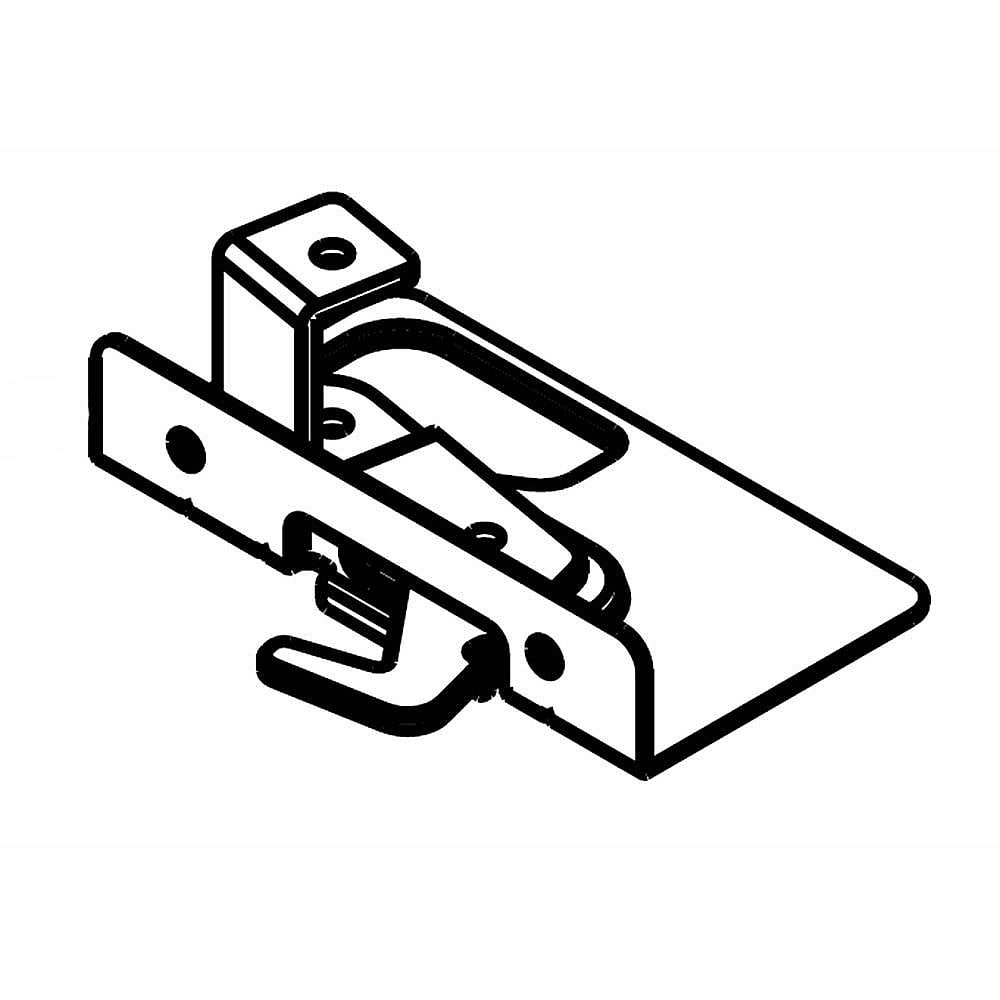 Part #dg94-00754A, Range Oven Door Latch Bracket, Front