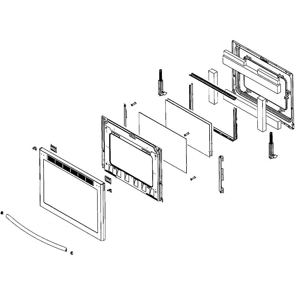 Photo of Samsung Part #dg94-00890B, Range Oven Door Assembly from Repair Parts Direct