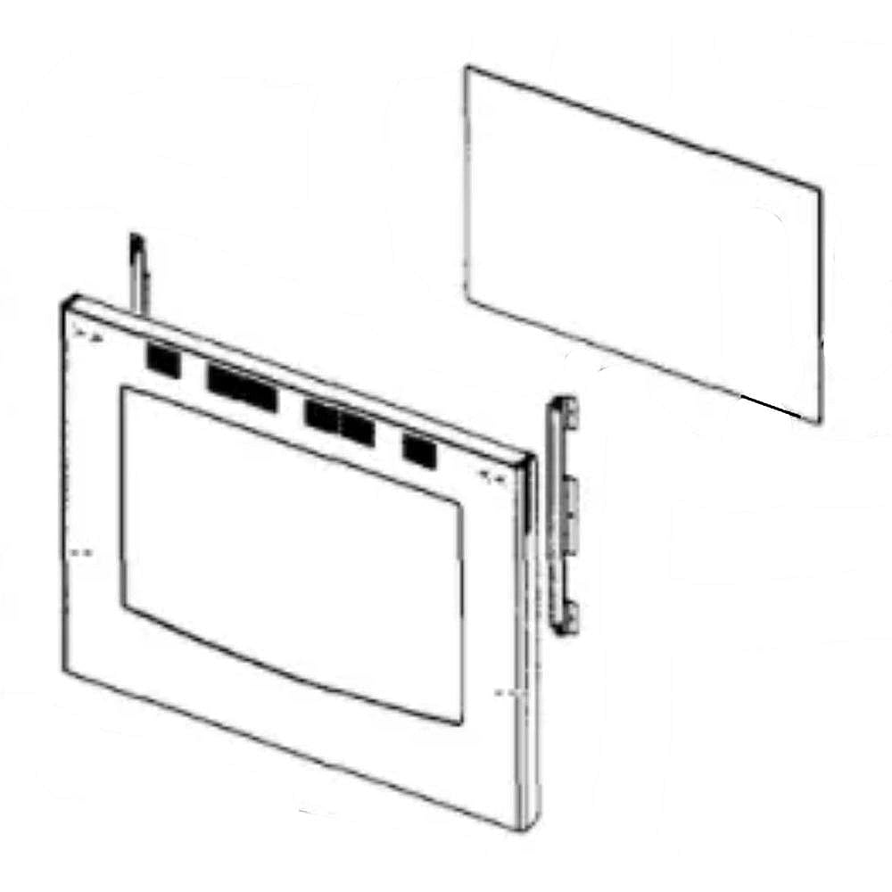 Part #dg94-00947A, Range Oven Door Outer Panel Assembly / 13.78 x 11.42 x 4.33