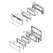 Range Oven Door Assembly for Samsung NE59J7850WS/AA-02 - Part DG94-01123A