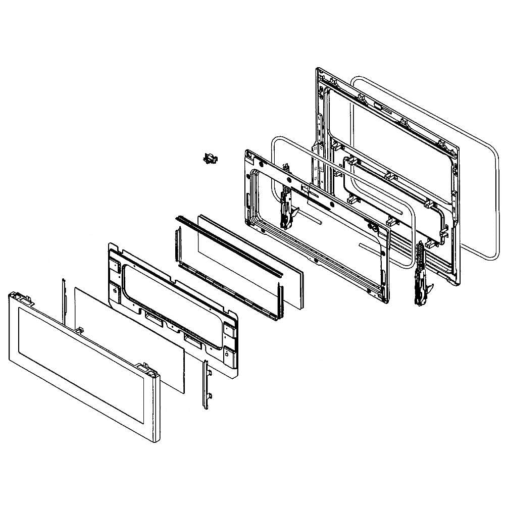 Samsung Part #dg94-01138A, Range Main Oven Door Assembly