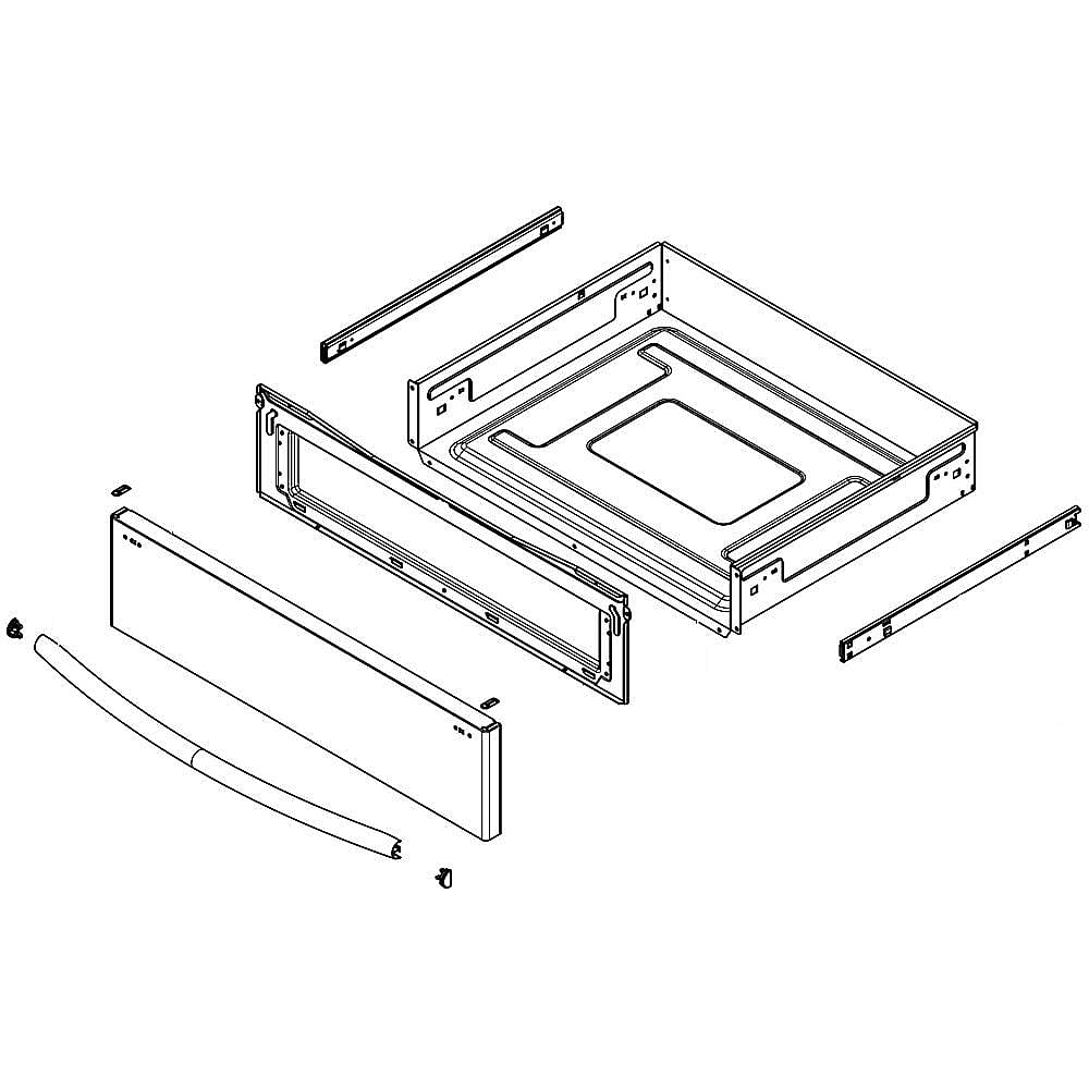 Part #dg94-01197A, Range Warming Drawer Assembly