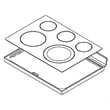 Samsung Range Main Top DG94-01301D