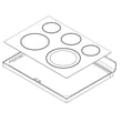 Samsung Range Main Top for Samsung NE59T7511SS/AA-00 - Part DG94-01301L