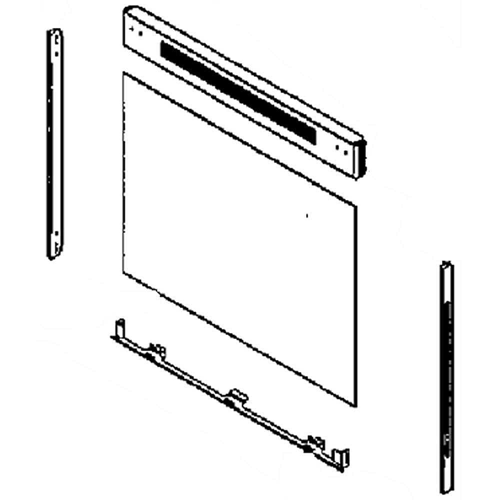 Part #dg94-01306D, Range Oven Door Outer Panel Assembly / 34.25 x 29.13 x 11.02