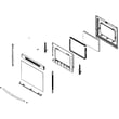 Samsung Range Oven Door Assembly for Samsung NE59K3310SS/AA-00 - Part DG94-01308B
