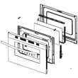 Samsung Range Oven Door Assembly (white) for Samsung NX58K3310SW/AA-00 - Part DG94-01335C