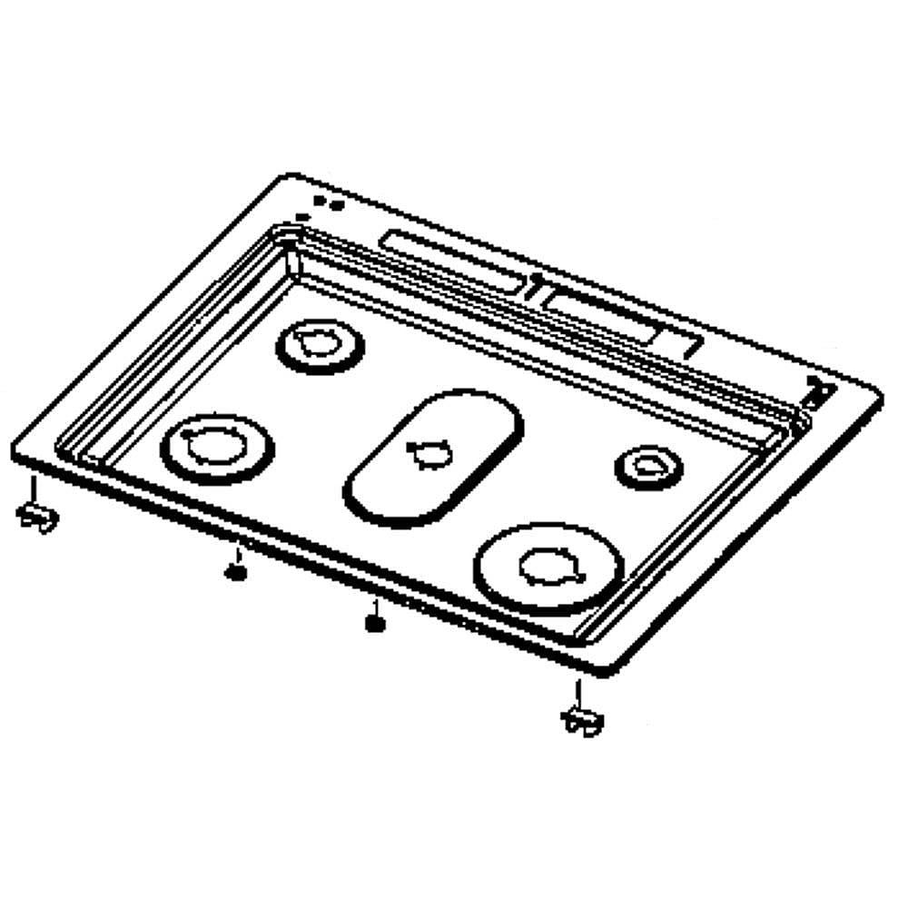 Samsung Part #dg94-01424B, Range Main Top (Black) | 34.25 x 27.17 x 5.91