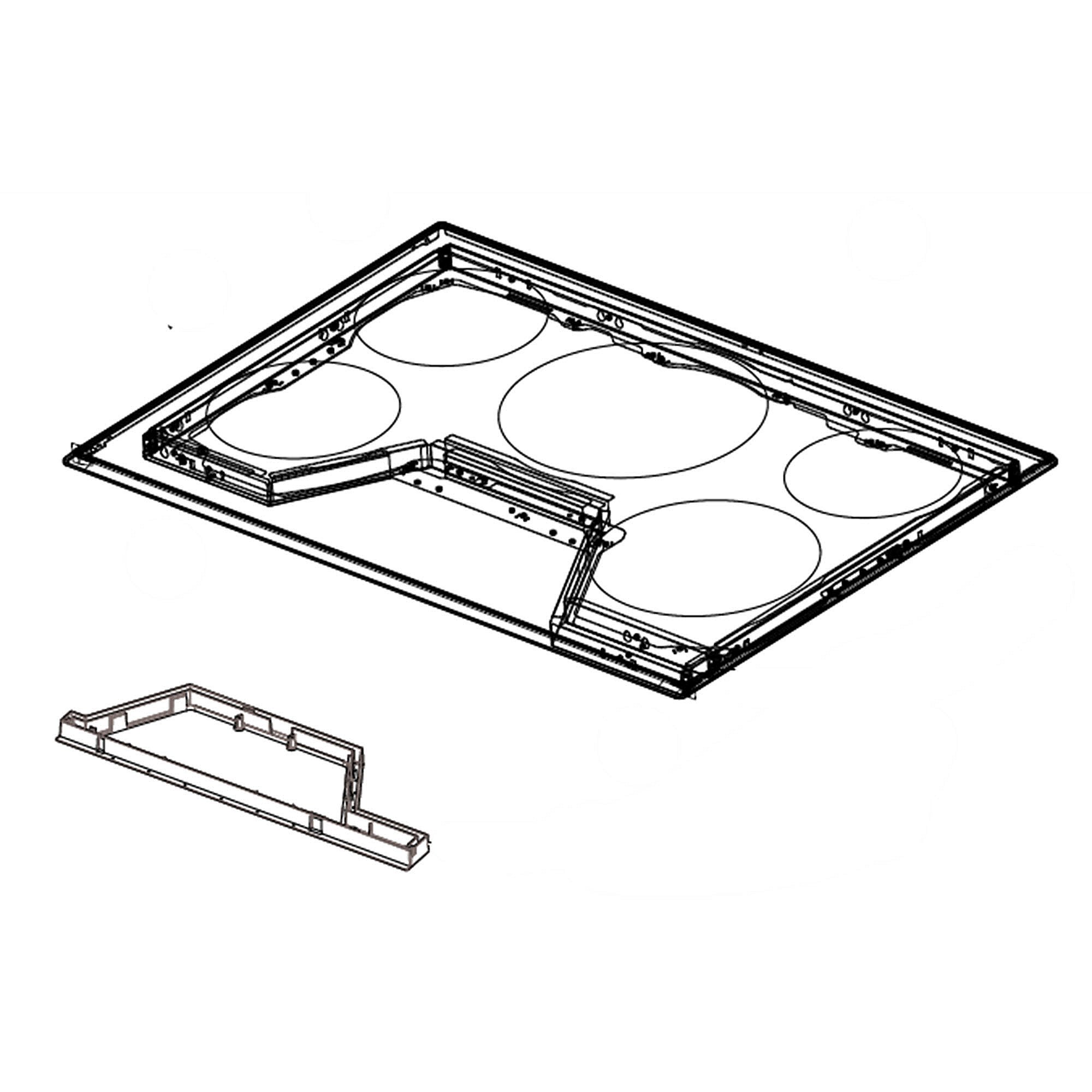 Part #dg94-01479A, Samsung Cooktop Main Top