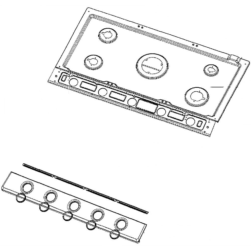 Part #dg94-01530B, Cooktop Frame