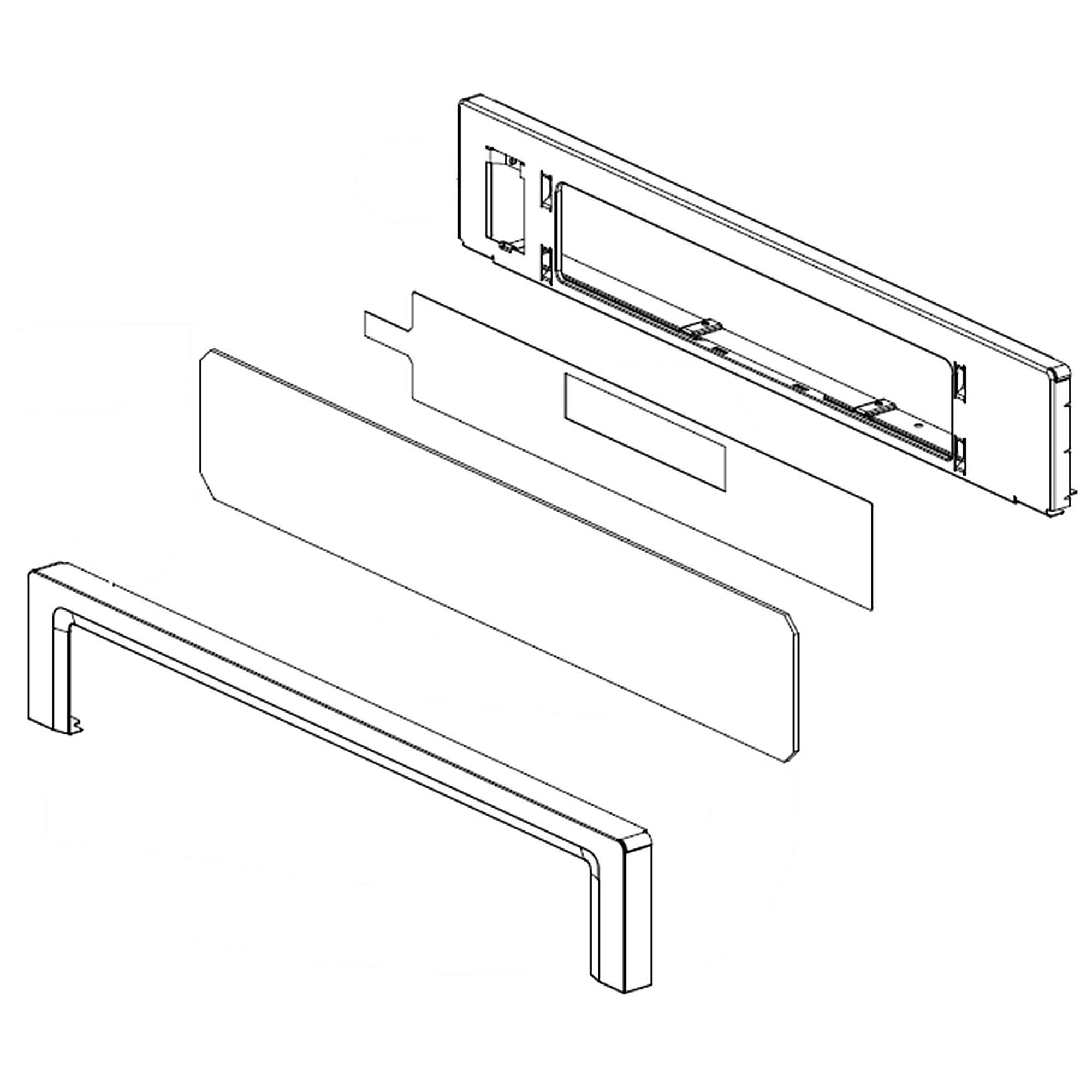 Part #dg94-01608B, Samsung Wall Oven Touch Control Panel / 33.86 x 9.45 x 6.69