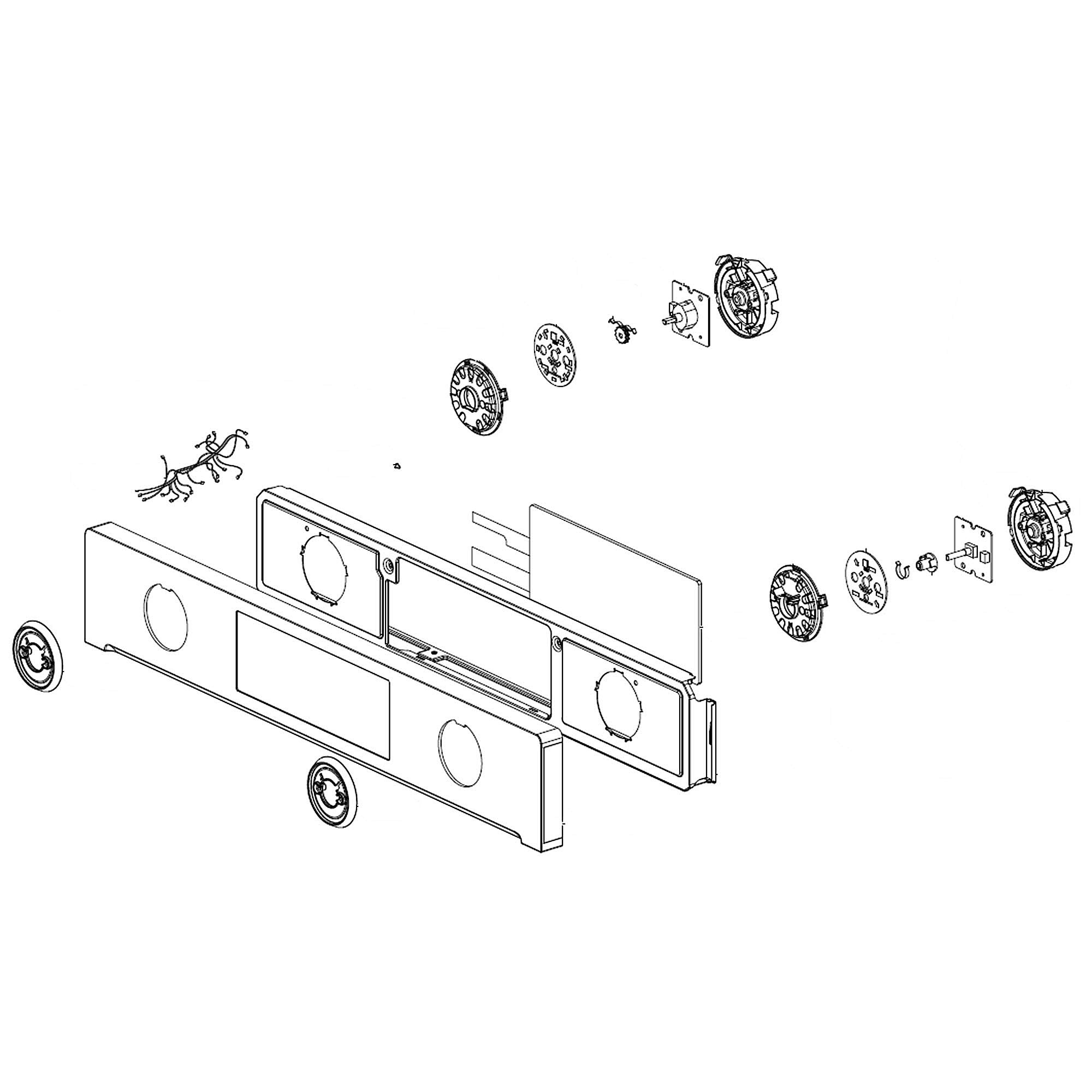 Part #dg94-01639B, Wall Oven Control Panel Assembly / 33.86 x 9.45 x 6.30