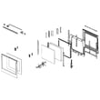Wall Oven Door Assembly (black) for Samsung NV51K6650DG/AA-00 - Part DG94-01651A