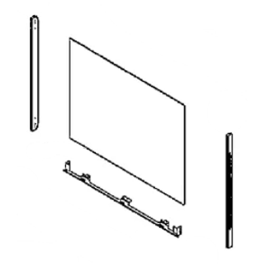 Part #dg94-01707A, Range Oven Door Outer Panel Assembly