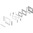 Samsung Range Oven Door Assembly DG94-01710A