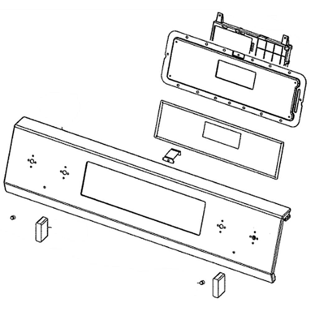 Part #dg94-02375A, Samsung Range Control Panel Assembly / 33.86 x 9.45 x 6.69