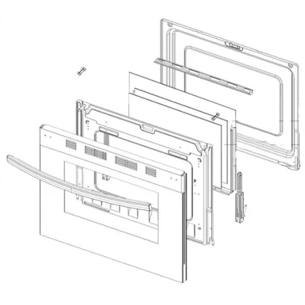 Part #dg94-03006A, Samsung Range Oven Door Assembly / 18.50 x 5.91 x 3.15