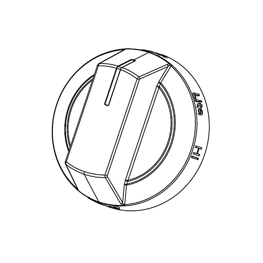 GE Part #dg94-03500X, Ran Surface Burner Knob (Black)