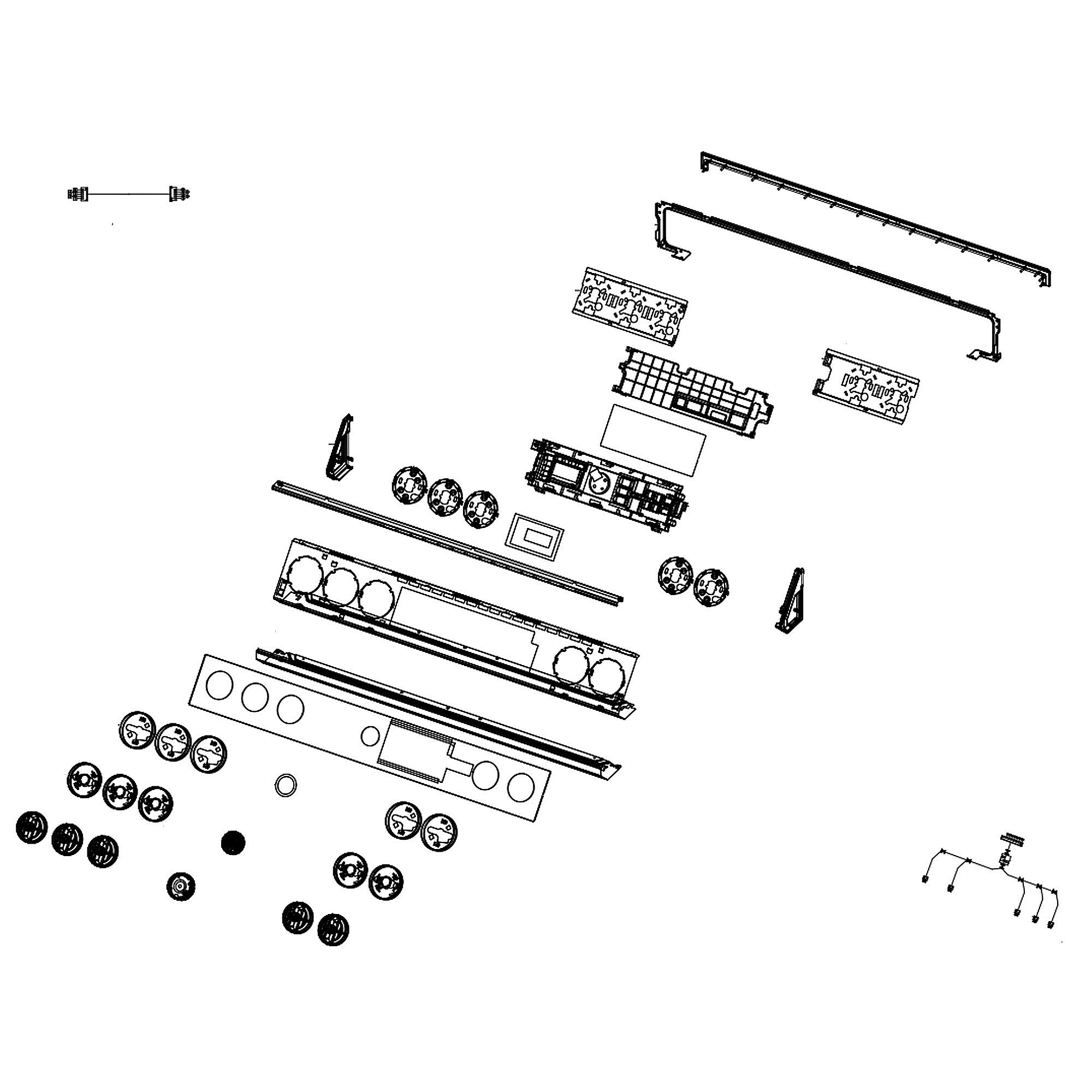 Part #dg94-03549C, Range Control Panel Assembly