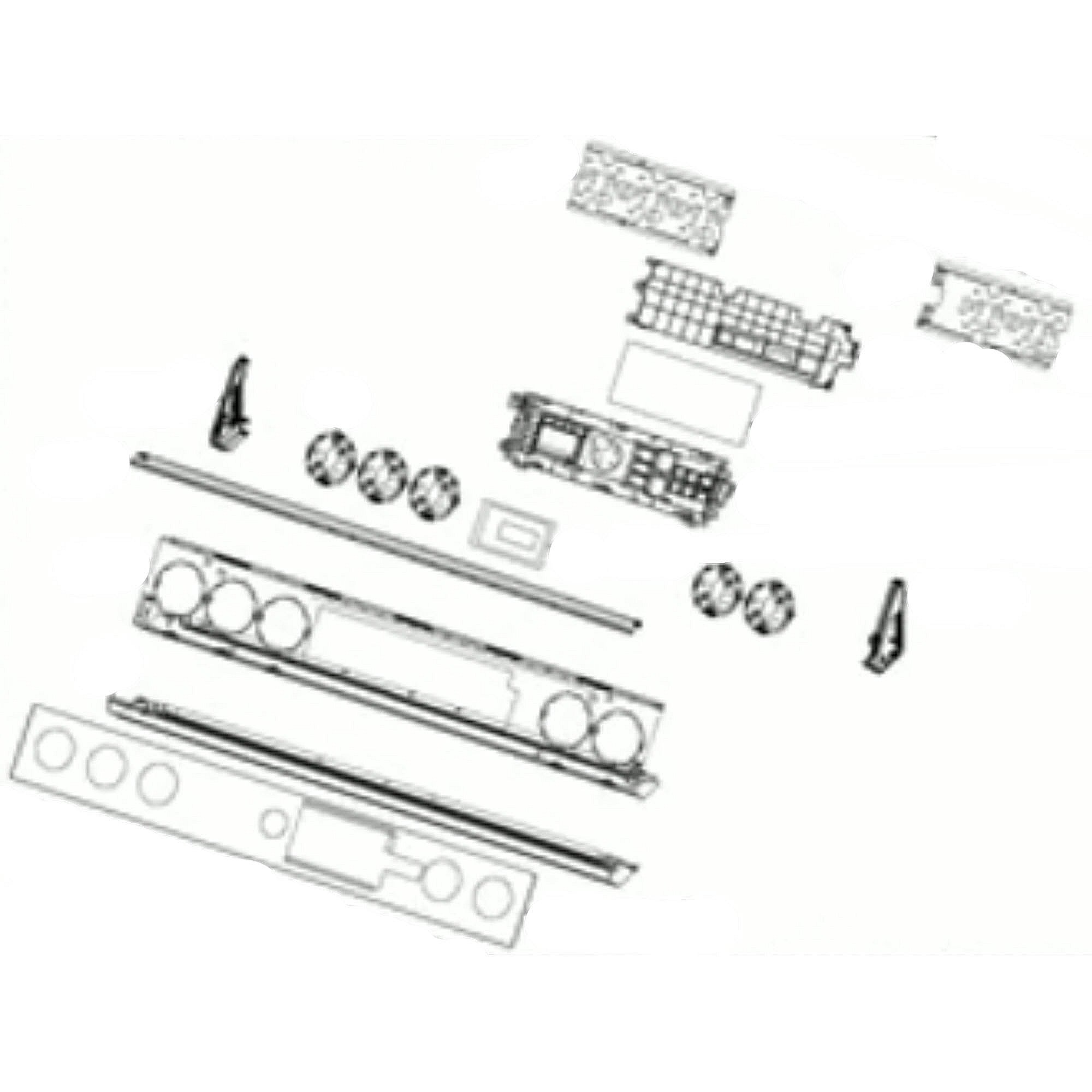 Part #dg94-03551D, Samsung Range Control Panel And Overlay