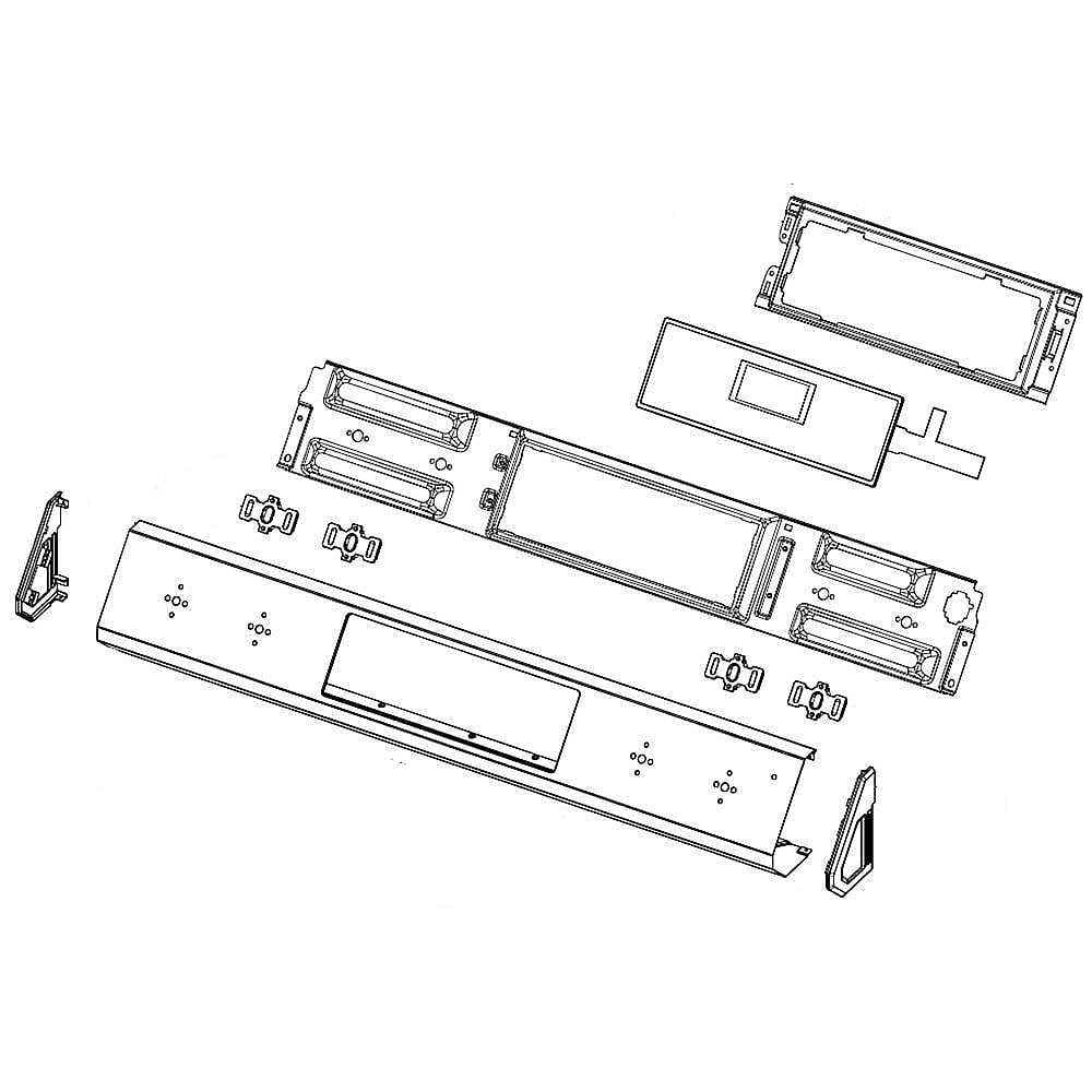 Part #dg94-03574B, Samsung Range Control Panel And Overlay