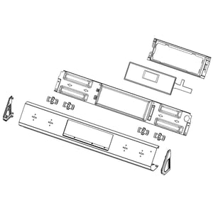 Samsung Range Control Panel And Overlay DG94-03574B