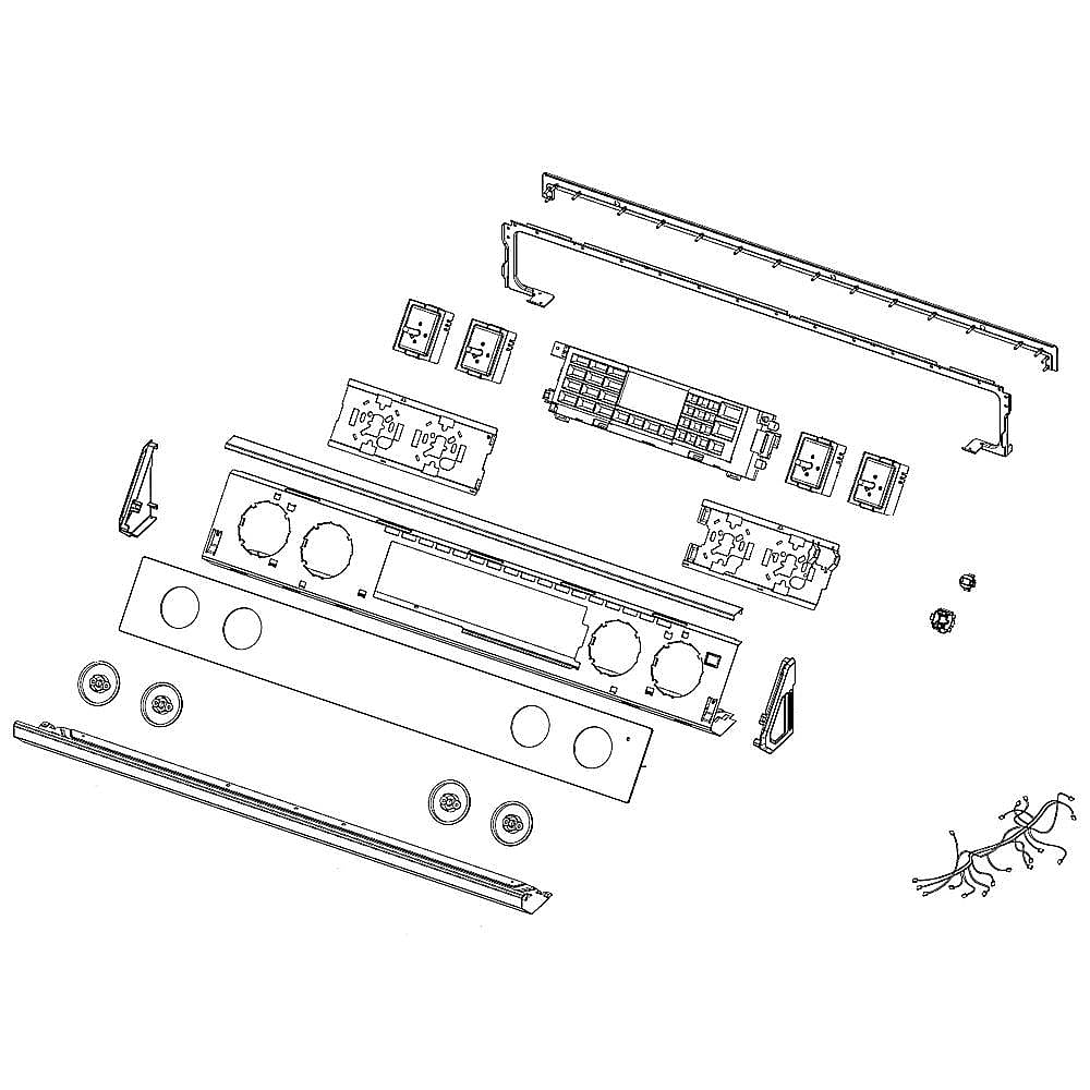 Part #dg94-03577A, Samsung Range Control Panel Assembly