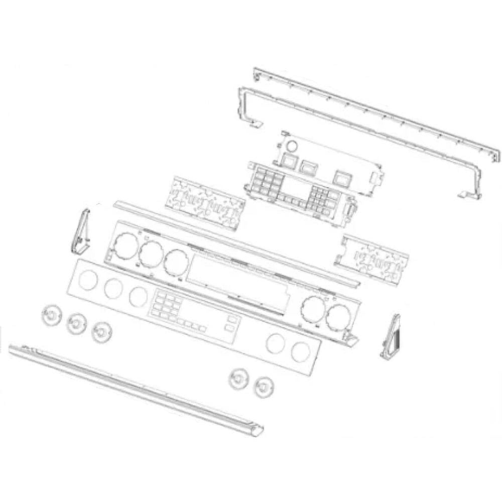 Part #dg94-03579A, Range Control Panel Assembly