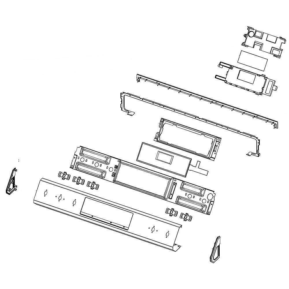 Part #dg94-03580B, Range Control Panel Assembly