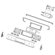 Range Control Panel Assembly for Samsung NX60T8111SS/AA-03 - Part DG94-03580B