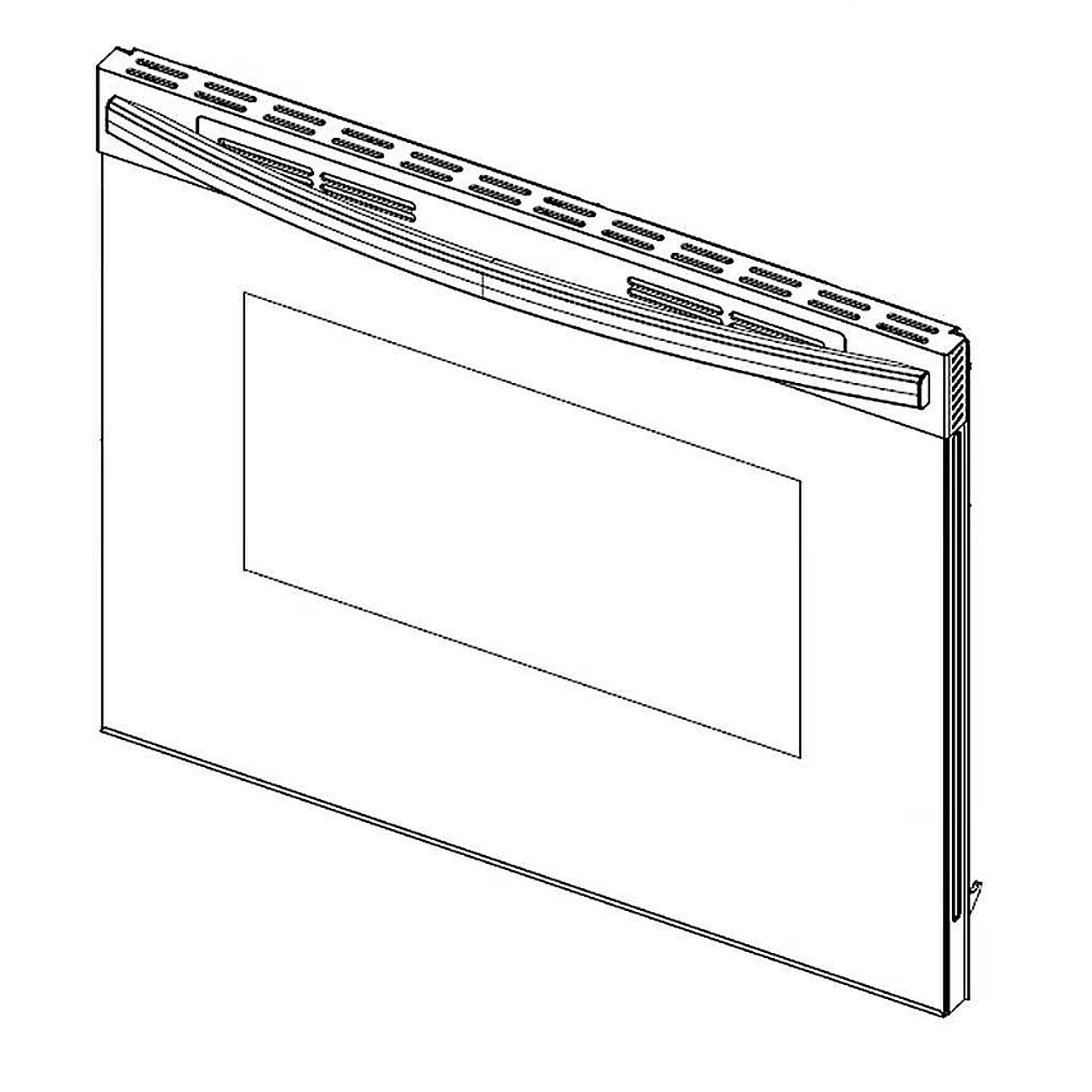Samsung Part #dg94-03596B, Range Oven Door Assembly