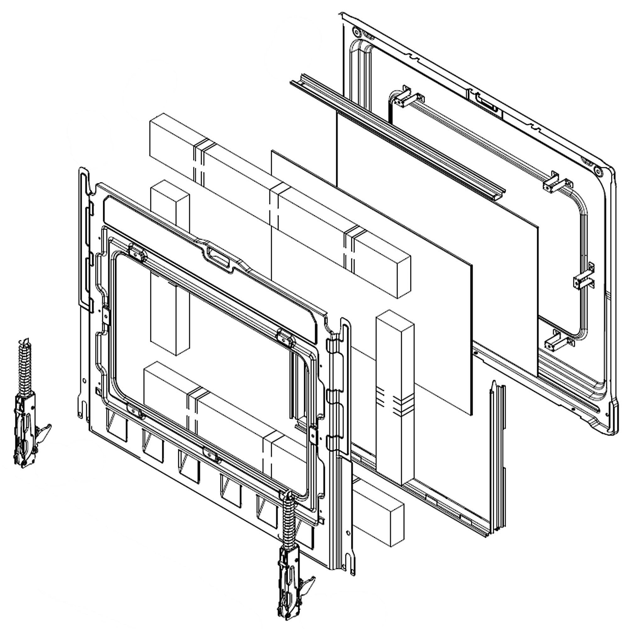 Part #dg94-03598B, Assembly Door E;ne/n X 5000A, single Door